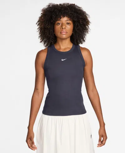 Nike Women's Tight Ribbed Tank Top In Gridiron