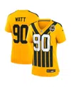 Nike T.j. Watt Gold Pittsburgh Steelers Alternate 1933 Throwback Legend Player Performance Top In Yellow