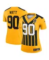 Nike T.j. Watt Gold Pittsburgh Steelers Alternate 1933 Throwback Legend Player Performance Top In Gold