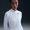 Nike Women's Tour Dri-fit Adv 1/2-zip Golf Top In White
