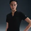 Nike Women's Tour Dri-fit Short-sleeve Blade Jacquard Golf Polo In Black