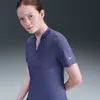 Nike Women's Tour Dri-fit Short-sleeve Blade Jacquard Golf Polo In Blue