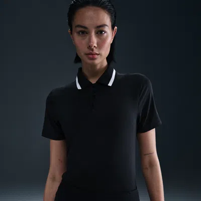 Nike Women's Tour Dri-fit Short-sleeve Golf Polo In Black