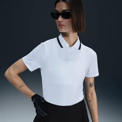 Nike Women's Tour Dri-fit Short-sleeve Golf Polo In White