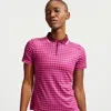 Nike Women's Tour Dri-fit Short-sleeve Printed Golf Polo In Pink