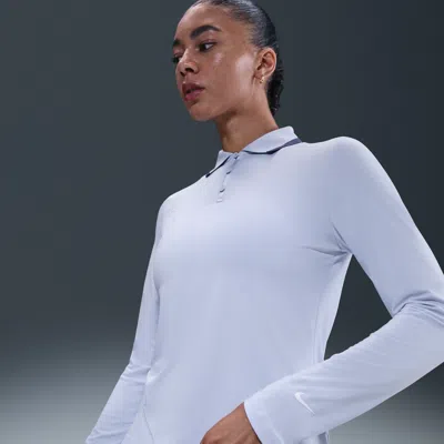 Nike Women's Tour Dri-fit Uv Protection Long-sleeve Golf Polo In White