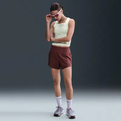 Nike Women's Trail Dri-fit Brief-lined Running Shorts In Brown