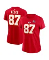 Nike Women's Travis Kelce Red Kansas City Chiefs Super Bowl Lix Name Number T-shirt In Red