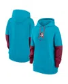 Nike Women's Turquoise Florida State Seminoles Oversized Essential Fleece Hoodie In Blue