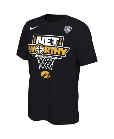 Nike Women's Unisex Black Iowa Hawkeyes 2024 Ncaa Basketball Tournament March Madness Final Four Locker R
