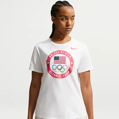 Nike Women's United States Olympic Team Essential T-shirt In White