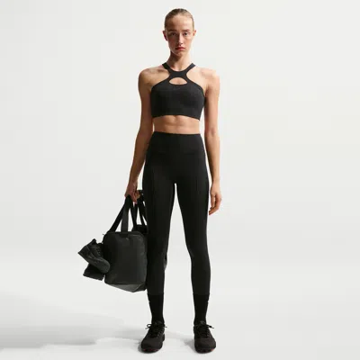 Nike Women's Universa High-waisted 7/8 Leggings With No Front Seam In Black