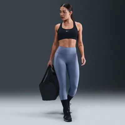 Nike Women's Universa High-waisted 7/8 Leggings With No Front Seam In Blue