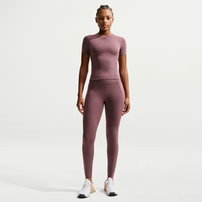 Nike Women's Universa High-waisted Full-length Leggings With No Front Seam In Purple