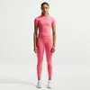 Nike Women's Universa High-waisted 7/8 Leggings With No Front Seam In Pink