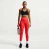 Nike Women's Universa High-waisted 7/8 Leggings With No Front Seam In Red