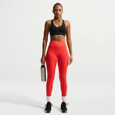 Nike Women's Universa High-waisted 7/8 Leggings With No Front Seam In Red