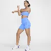 Nike Women's Universa Medium-support High-waisted 5" Biker Shorts With Pockets In Blue