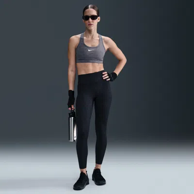 Nike Women's Universa Medium-support High-waisted 7/8 Floral Leggings In Black
