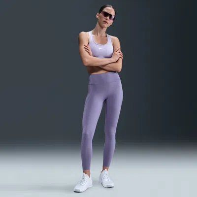 Nike Women's Universa Medium-support High-waisted 7/8 Leggings With Pockets In Purple