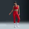Nike Women's Universa Medium-support High-waisted 7/8 Leggings With Pockets In University Red/university Red/varsity Red 