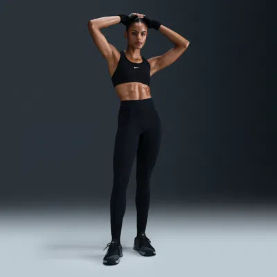 Nike Women's Universa Medium-support High-waisted Full-length Leggings With Pockets In Black