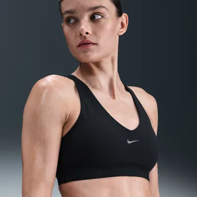 Nike Women's Universa Medium-support Padded Sport Bra In Black