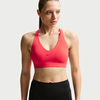 Nike Women's Universa Medium-support Padded Sport Bra In Red