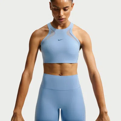 Nike Women's Universa Medium-support Sports Bra In Blue