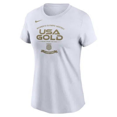 Nike Women's Usa Oiympic Team 2026 "gold Medal" T-shirt In Blue