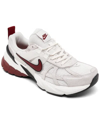 Nike Women's V2k Run Se Casual Sneakers From Finish Line In White,team Red