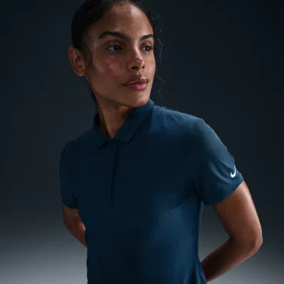 Nike Women's Victory Dri-fit Short-sleeve Golf Polo In Blue