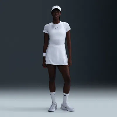 Nike Women's Victory Dri-fit Straight Tennis Skirt In White/black