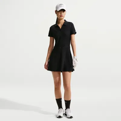 Nike Women's Victory Dri-fit Golf Polo Dress In Black