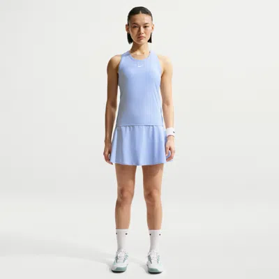 Nike Women's Victory Dri-fit Short Flouncy Tennis Skirt In Blue