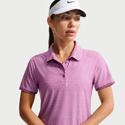 Nike Women's Victory Dri-fit Short-sleeve Golf Polo In Purple