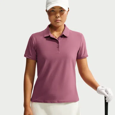Nike Women's Victory Dri-fit Short-sleeve Golf Polo In Red
