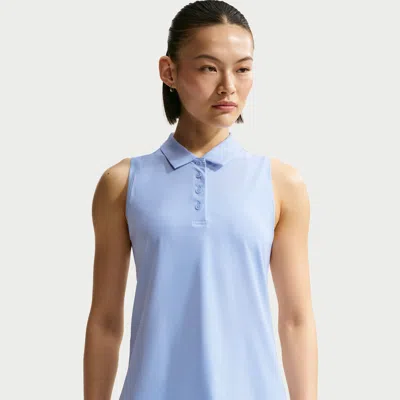 Nike Women's Victory Dri-fit Sleeveless Polo In Blue