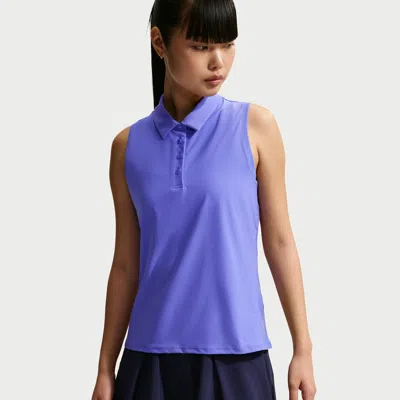 Nike Women's Victory Dri-fit Sleeveless Polo In Blue
