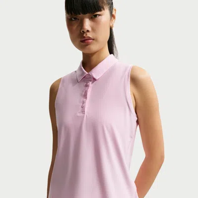 Nike Women's Victory Dri-fit Sleeveless Polo In Pink