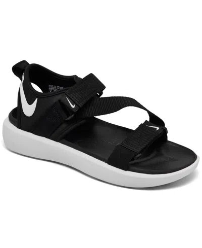 Nike Women's Vista Strappy Casual Sandals From Finish Line In Black,white