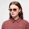 Nike Vital Flow 53mm Gradient Tea Cup Sunglasses In Pink