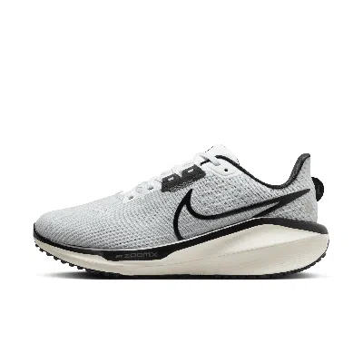 Nike Women's Vomero 17 Road Running Sneakers From Finish Line In White/ Black/ Platinum