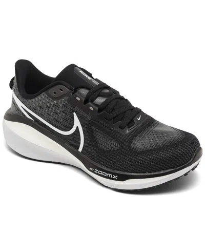 Nike Women's Vomero 17 Road Running Sneakers From Finish Line In Black,white