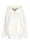 Nike Women's W Sportswear Dance Oversized Full-zip Hoodie Sail/lt Orewood Brn In Neutral