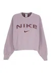 Nike Women's W Sportswear Phoenix Fleece Oversized Logo Crewneck Lt Violet Hours/burgundy Crush