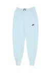 Nike Women's W Sportswear Tech Fleece Mid-rise Jogger Glacier Blue/black In Glacier Blue/black