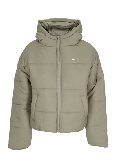 Nike Women's W Sportswear Therma-fit Classic Puffer Light Army/white