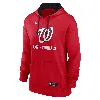 Nike Women's Washington Nationals Authentic Collection  Therma Mlb Pullover Hoodie In Red