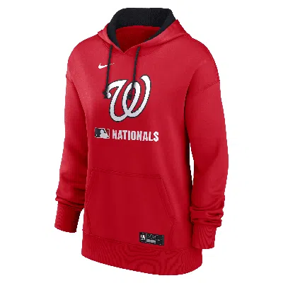 Nike Women's Washington Nationals Authentic Collection  Therma Mlb Pullover Hoodie In Red